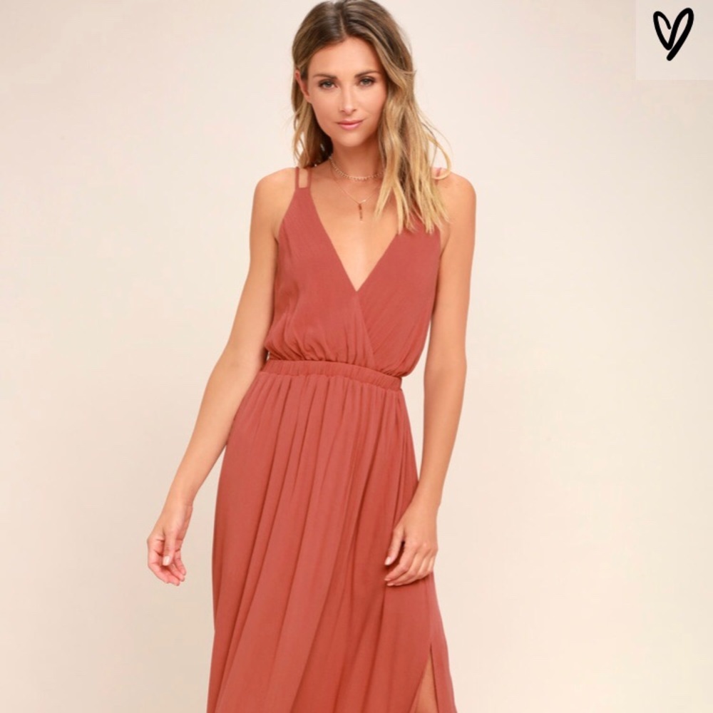 Beautiful Dusty Rose Dress with Open Back